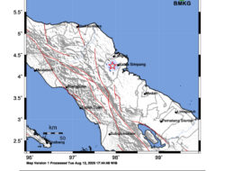 Gempa Bumi 3,2 Magnitudo Guncang Aceh Tamiang
