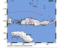 Gempa Bumi Magnitudo 3,8 Guncang Ruteng, NTT Pagi Sabtu 9 Agustus 2025