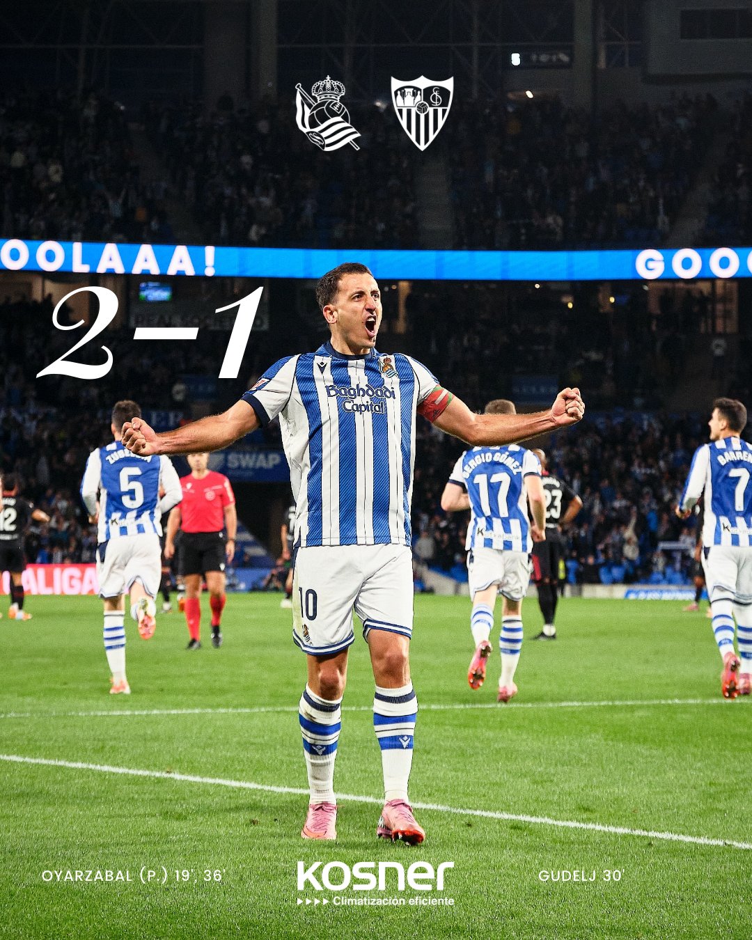 La Liga EA Sports 2025/2026 | Real Sociedad Raih Kemenangan Penting 2-1 atas Sevilla