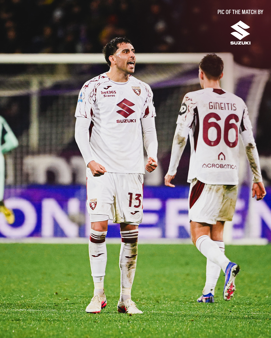 Serie A | ACF Fiorentina 2-2 Torino FC: Gol Telat Maripán Buyarkan Kemenangan La Viola