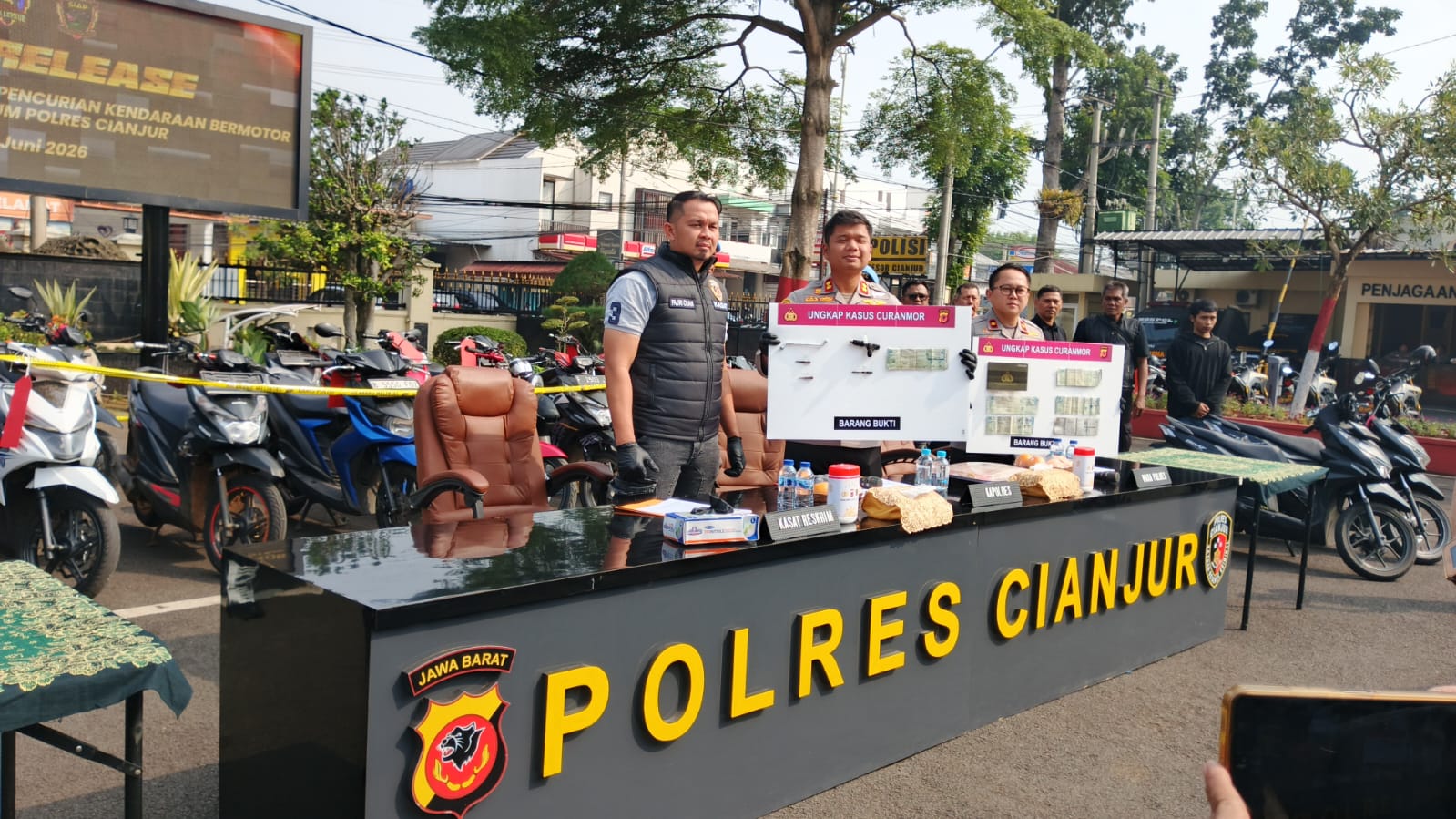 Polres Cianjur Bongkar Sindikat Curanmor, 34 Motor Curian Diamankan dari 10 Laporan Masyarakat